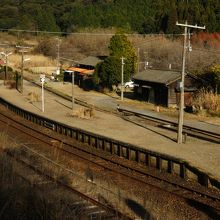 スイッチバックの真幸駅