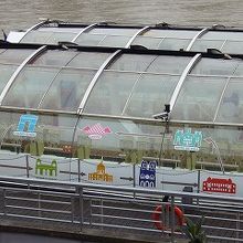 ガラス天井なので雨でも濡れないし、眺望を楽しめます