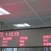九龍半島側からマカオに行くためにフェリーターミナルを利用しました。