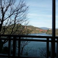 露天風呂から恵那峡を見たところです。