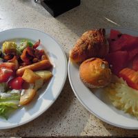 朝食メニューは毎日同じだが種類が豊富にある