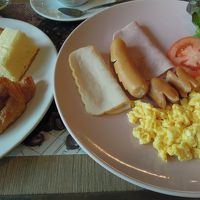 朝食のアメリカンプレート