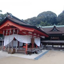 本殿と拝殿（手前）