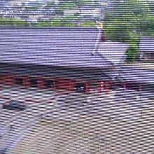 東塔上から見た大講堂