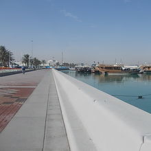 遊歩道が続いていますが、日差しを避ける場所が・・・