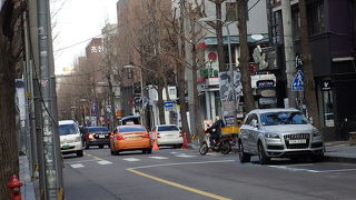 12月、街路樹通りは葉が落ち枝だけに…。