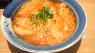 黒酢あんかけうどんが美味しい！