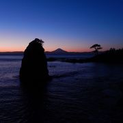 相模湾越しに富士山の夕景が！超感動！