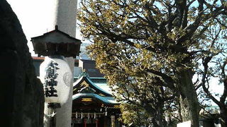 目黒通りと山手通りの交差点にある神社