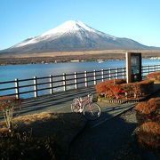 湖に写った富士山を拝める公園