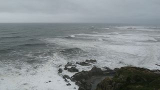 雄大で荒々しい太平洋を望む