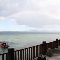 ダイニングテラスからの虹