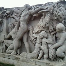 トロカデロ広場のモニュメント。どんな物語があるのかな？