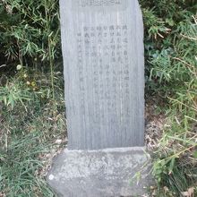 洲崎古戦場の石碑が雑木の中に(泣塔の場所から2分)