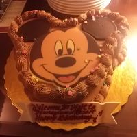 Mickey's shapeｄ cake　チョコレート版