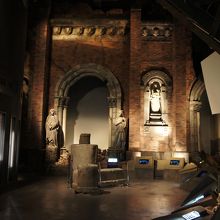 被爆した大浦天主堂の側壁の再現