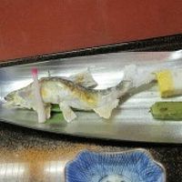 夕食。はしりの鮎