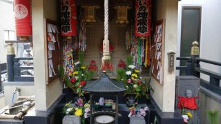 人形町を見下ろすお寺