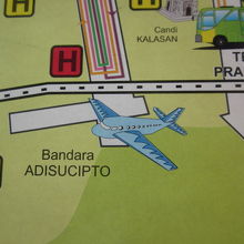 路線図に書いてあった、空港。