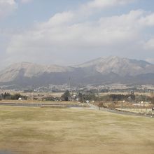 芝生広場から望む絶景