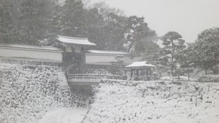 雪が降る中、とても絵になる場所でした