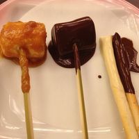2種類のチョコフォンデュ