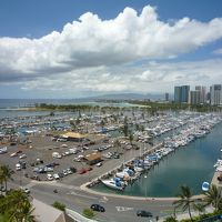 右にはアラワイヨットハーバー