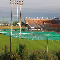 シービューじゃなかったので窓からキャンプ地が見えました。