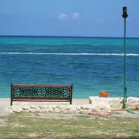 朝のビュッフェから見えた海