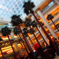 ホテル中央の吹き抜け