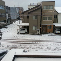 部屋からの景色 雪でした。