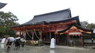 2月の雨の八坂神社