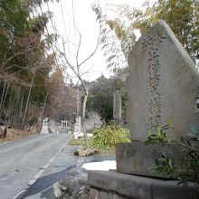 参道です：半僧坊はこの先の山中腹