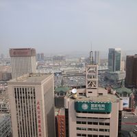 部屋から大連駅方向の眺望です