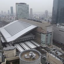 巨大ドームや南北のビル群