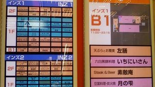 駅からそのままつながっていて便利です。