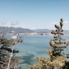 五重塔から見える海の風景。気持ちよかったです。