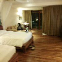 ドーンとジャグジー、カーテンの向こうがジャグジー