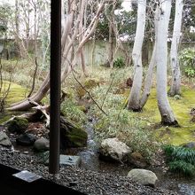 テーブル席の庭