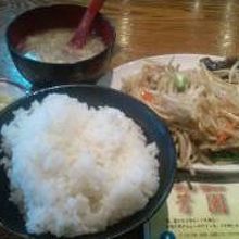 豚細切りもやし炒め定食