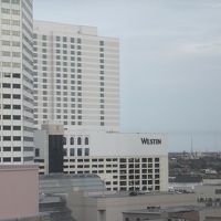 ウエスティンの右側にちょっとだけミシシッピ川が見えました。