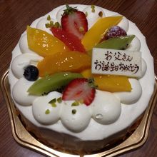 お父さんの誕生日ケーキ
