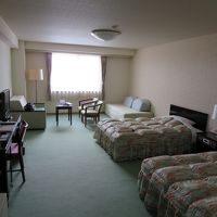 ３〜４人入れそうな広い客室。