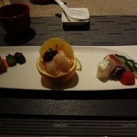 夕食の創作中華の前菜。中華に見えないです