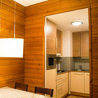 アパートメントのキッチンとダイニング