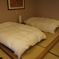 和室にベッド。寝心地良かったです。