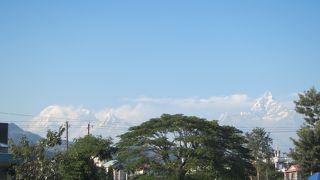 山がきれいに見えるポカラ空港