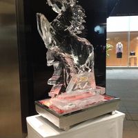 成人式が近いということで氷の彫刻が