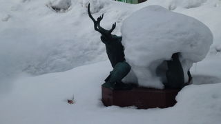 雪を背負うように見えていました