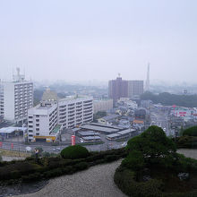 スギノイパレスの眼下に広がる別府市街地